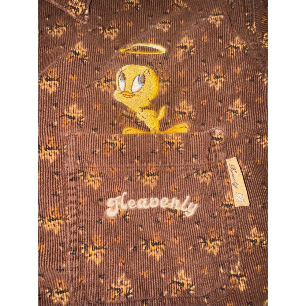 Vintage Looney Tunes Womens Tweety Bird Corduroy Shirt 14-16 - Picture 5 of 6